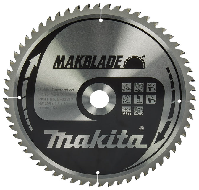 Makita Zaagblad Hout 305X30X2,3 60T Zaagblad 5G – B-32817