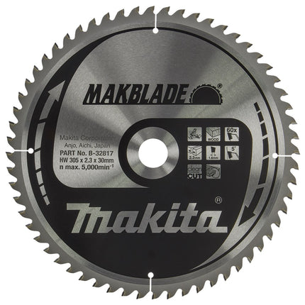 Makita Zaagblad Hout 305X30X2,3 60T Zaagblad 5G – B-32817