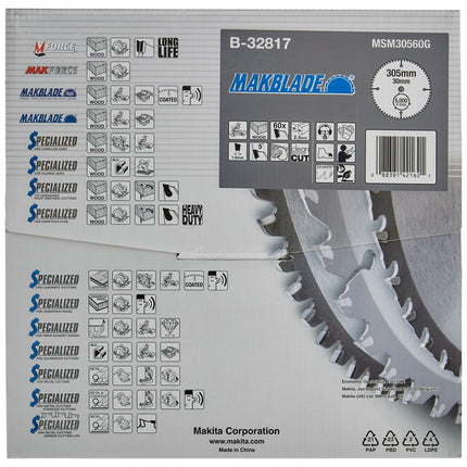 Makita Zaagblad Hout 305X30X2,3 60T Zaagblad 5G – B-32817