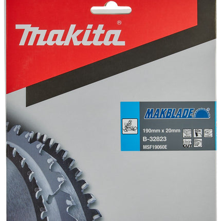 Makita HM Zaagblad 2190X20X2,0 60T - Hout 190X20X2.0 5G – B-32823