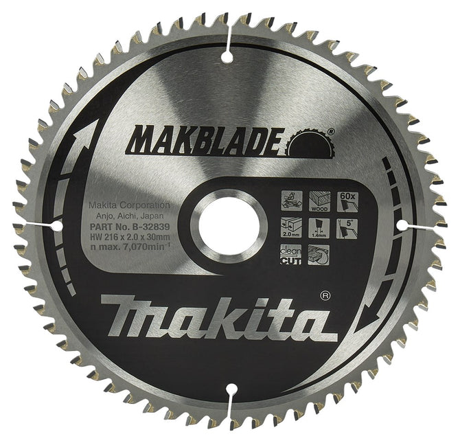 Makita HM ZAAGBLAD 216X30X2.1 60T - B-32839