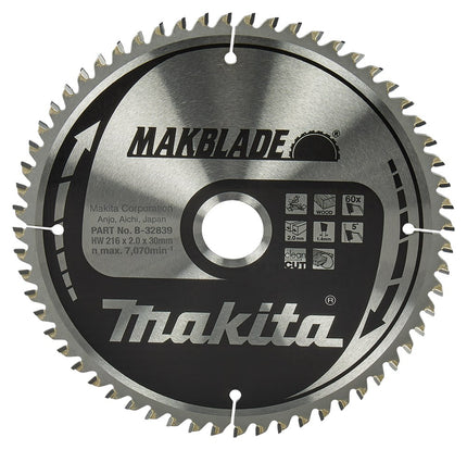 Makita HM ZAAGBLAD 216X30X2.1 60T - B-32839