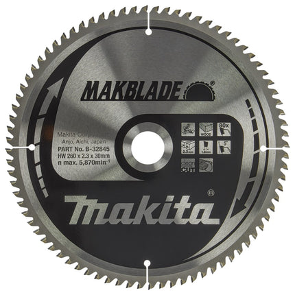 Makita HM ZAAGB 260X30X2.3 80T - B-32845