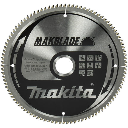 Makita HM ZAAGBLAD 216X30X2.1 100T - B-32867