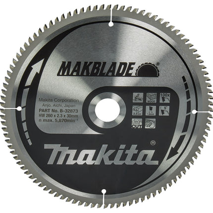 Makita ZAAGB HOUT 260X30X2,3 100T 5G