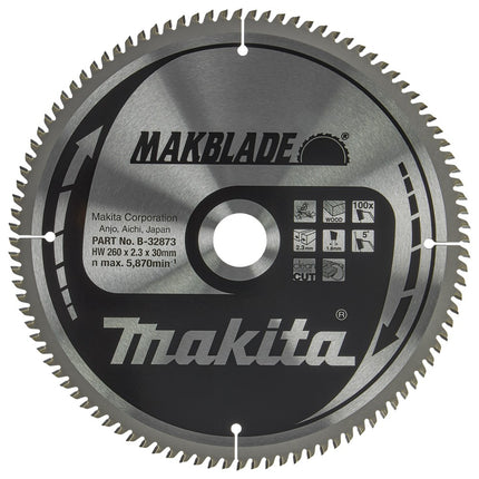 Makita ZAAGB HOUT 260X30X2,3 100T 5G