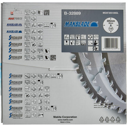 Makita HM Zaagblad 305X30X2,3 100T - Hout 305X30X2.3 5G – B-32889