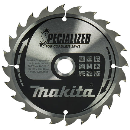 Makita HM ZAAGBLAD 165X20X1.5 24T