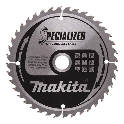 Makita HM-ZAAGBLAD 165X20X1,6 40T