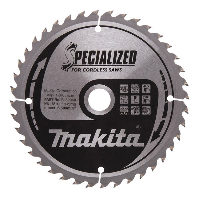 Makita HM-ZAAGBLAD 165X20X1,6 40T