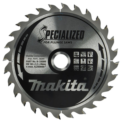 Makita HM Zaagblad 165X20X2,2 28T - Hout 165X20X2.2 23G – B-33009