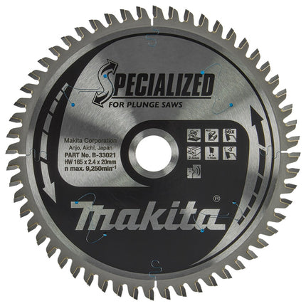 Makita HM Zaagblad 165X20X2.4 56T Zaagblad Alu 165X20X2,4 -3G – B-33021