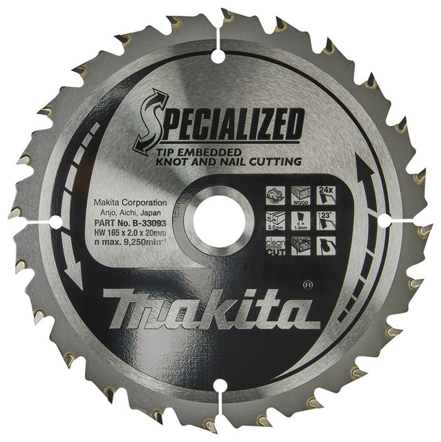 Makita CIRKELZAAGBLAD HOUT (NOEST/SPIJKER)