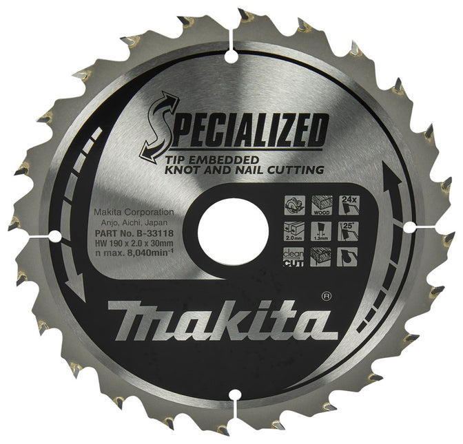 MAKITA HM ZAAGBLAD 190X30X2.0 T=24