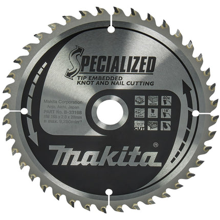 Makita HM ZAAGBLAD 165X20X2.0 40T