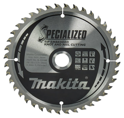 Makita HM ZAAGBLAD 165X20X2.0 40T