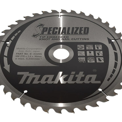 Makita HM ZAAGBLAD 270X30X2.6 40T B-33205