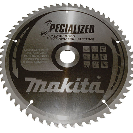Afbeelding Makita zaagb tipe 270x30x2,6 60t 18g B-33211