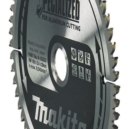 Makita HM Zaagblad 160X20X2.4 60T AL - Alu 160X20X2,4 0G – B-33233