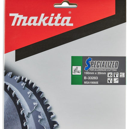 Makita Afkortzaagblad Hout 190X20X2,0 60T Zaagblad Alu -5G – B-33283