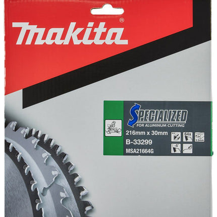 Makita HM Zaagblad 216X30X2,2 64T Aluminium 5G – B-33299