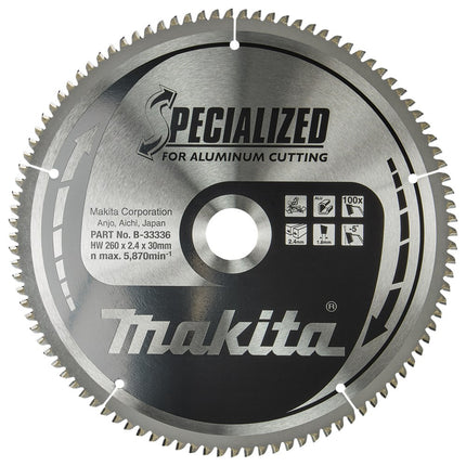 Makita HM ZAAGBLAD 260X30X3.0 100T AL