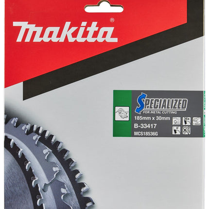 Makita Zaagblad Staal 185X30X1,9 36T 0G Met. – B-33417