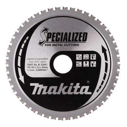 Makita ZAAGBLAD STAAL 185X30X2,0 48T