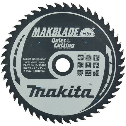 MAKITA B-33495 HM ZAAGB 260X30X2.8 48T A