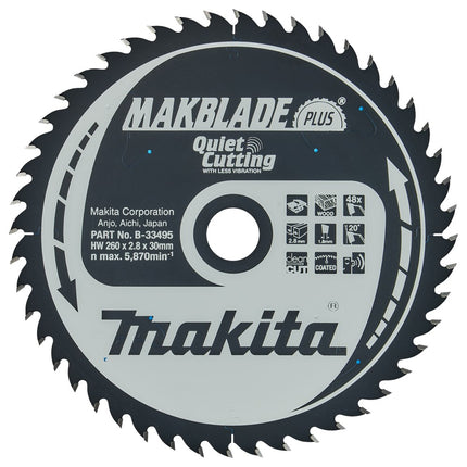 MAKITA B-33495 HM ZAAGB 260X30X2.8 48T A