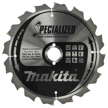 Makita CIRKELZAAGBLAD HOUT (BOUW/CONSTRUCTIE)