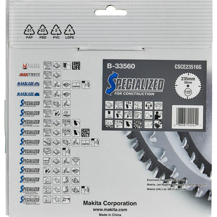 Makita CIRKELZAAGBLAD HOUT (BOUW/CONSTRUCTIE)