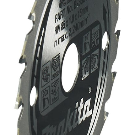 Makita HM Zaagblad 85X15X1,0 20T - Hout 85X15X1.0 10G – B-33576