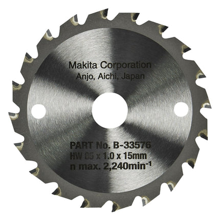 Makita HM Zaagblad 85X15X1,0 20T - Hout 85X15X1.0 10G – B-33576