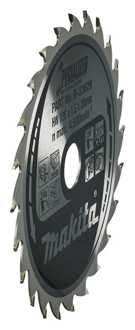 Makita HM Zaagblad 136X20X1.5 24T Zaagblad 136X20X1,5 20G – B-33629