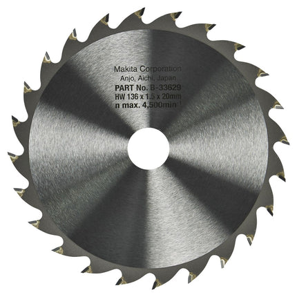 Makita HM Zaagblad 136X20X1.5 24T Zaagblad 136X20X1,5 20G – B-33629