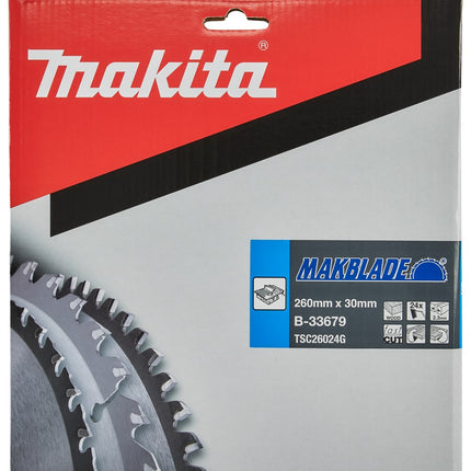 Makita HM Zaagblad 260X2,3X30 20G T24 Hout 260X30X2,3 24T – B-33679