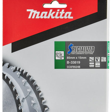 Makita HM Zaagblad 85X15 T=24 Laminaat 85X15X24T – B-33819