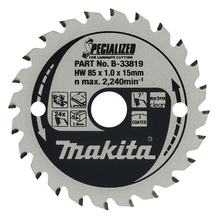 Makita HM Zaagblad 85X15 T=24 Laminaat 85X15X24T – B-33819