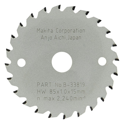 Makita HM Zaagblad 85X15 T=24 Laminaat 85X15X24T – B-33819