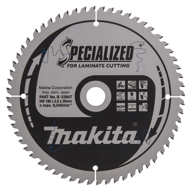 Makita HM ZAAGBLAD 190X30X  T=60