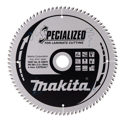 Makita HM ZAAGBLAD 260X30X2,5 T=84