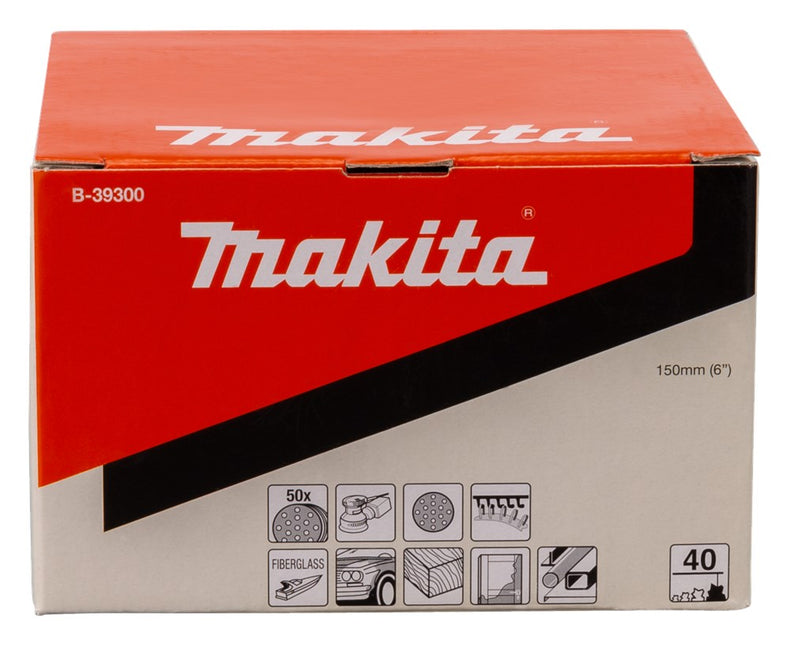 Makita Schuurschijf 150mm K40 Yellow Velcro – B-39300