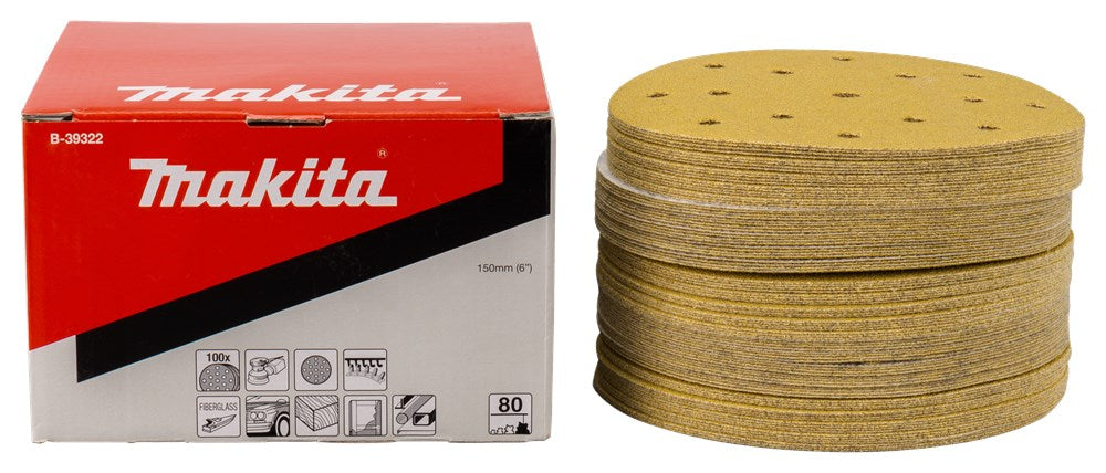 Makita Schuurschijf 150mm K80 Yellow Velcro – B-39322