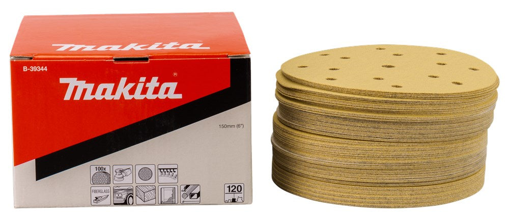 Makita Schuurschijf 150mm K120 Yellow Velcro – B-39344