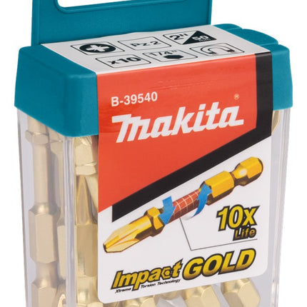 Makita Slagschroefbits PZ2X50mm 10 stuks – B-39540
