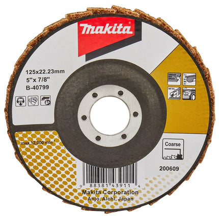 Makita Lamellen Conditioneringschijf 125mm Grof Schuursch. 125X22mm – B-40799