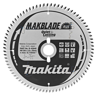 Makita Zaagblad MDF 250X30X2,6 80T 5G Zaagblad – B-42640