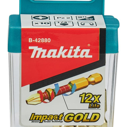 Makita SLAGSCHROEFBIT PZ2X50MM (DISPLAY 10 STUKS)