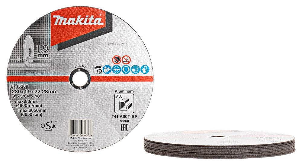 Makita Doorslijpschijf 230X1,9X22,23mm Aluminium – B-45369